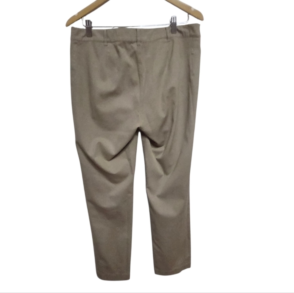 Eileen Fisher Organic Cotton Straight Leg Pants Khaki Tan Size Small - Picture 3 of 7